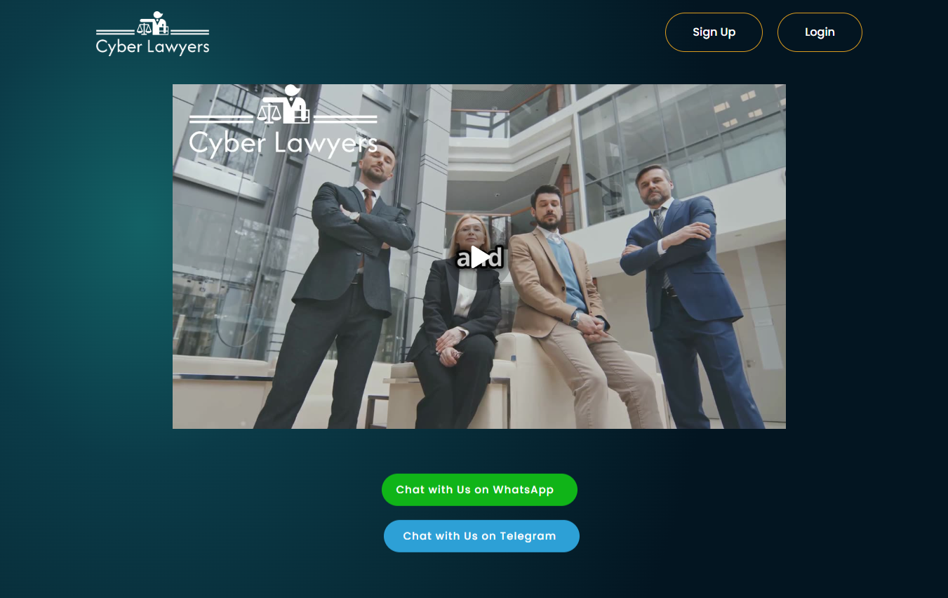 Online Scam Recovery Landing Page